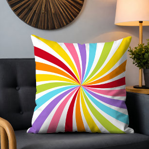 Coussin Décor de salle moderne tourbillon arc-en-ciel colo
