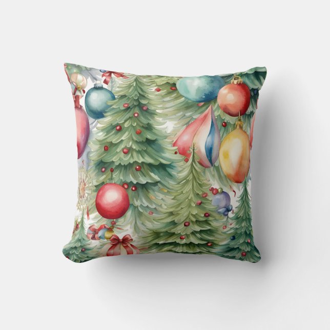 Coussin Décor des vacances d'hiver (Recto)