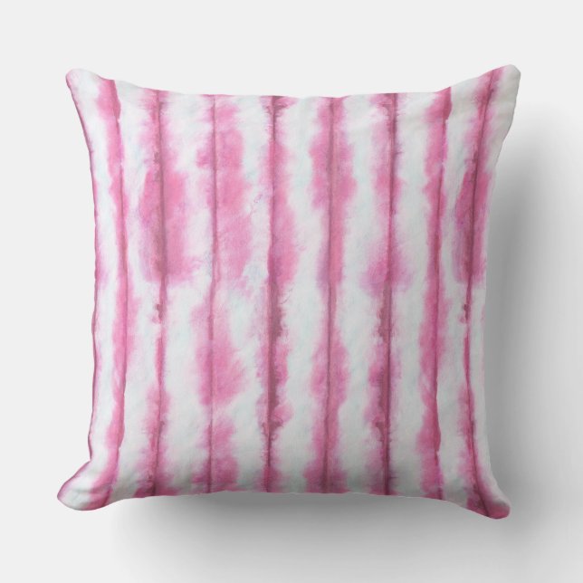 Coussin Décor Design Shibori Rose Chaud (Recto)