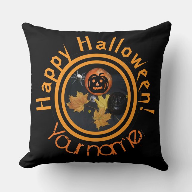 Coussin Décor d'Halloween citrouille Jeu d'oreiller (Recto)