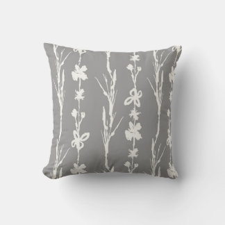 Coussin Décor d'une ferme botanique grise