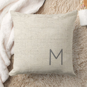 Coussin Décor masculin neutre moderne INITIALE, NOM COMPLE