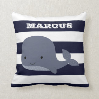 Coussin Décor nautique mignon de crèche d'océan d'animal