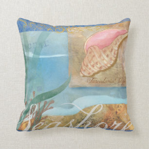 Coussin Décor, sable et bord de la mer de plage