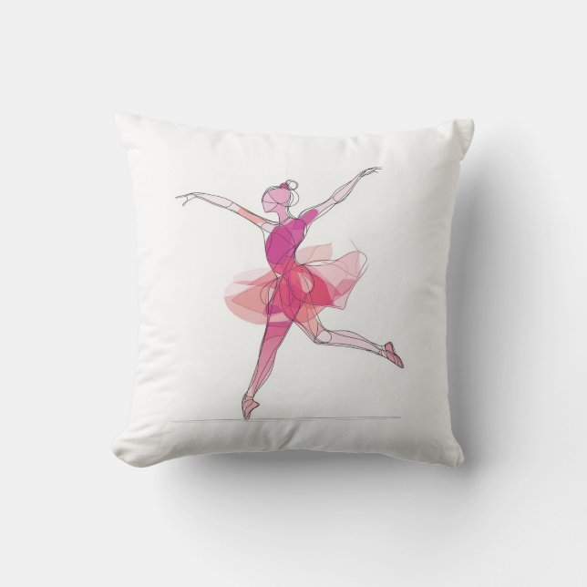 Coussin Décor Studio Ballerina Rose Stroke Dancing (Recto)