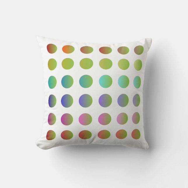 Coussin décoratif à cercles double dégradé (Recto)