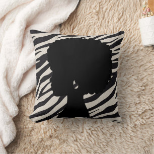 Coussin décoratif à motif animal afro-centré
