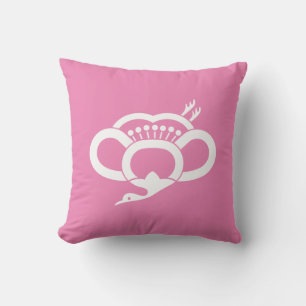 Coussin décoratif à motif de fleur de prunier en f