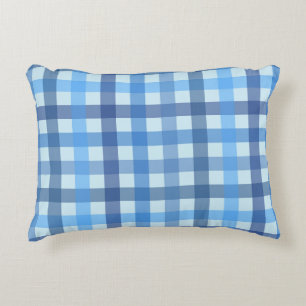 Coussin décoratif à motif gingham cinq couleurs bl