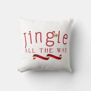 Coussin décoratif à rayures de Noël JINGLE ALL THE