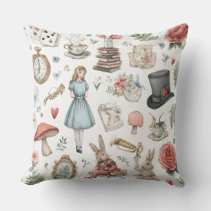 Coussin décoratif Alice au pays des merveilles