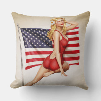 Coussin décoratif American Beauty - Retro Pinup