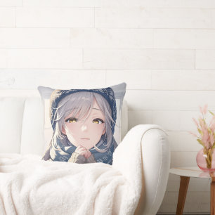 Coussin décoratif ange de l'hiver