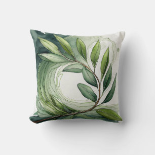 Coussin décoratif   Aquarelle Olive Branch II