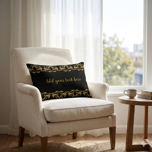 Coussin décoratif aux fleurs jaunes minimalistes