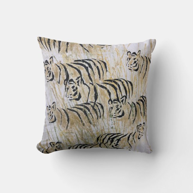 Coussin décoratif avec impression de peinture d'an (Recto)