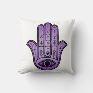 Coussin décoratif avec motif de main de Hamsa