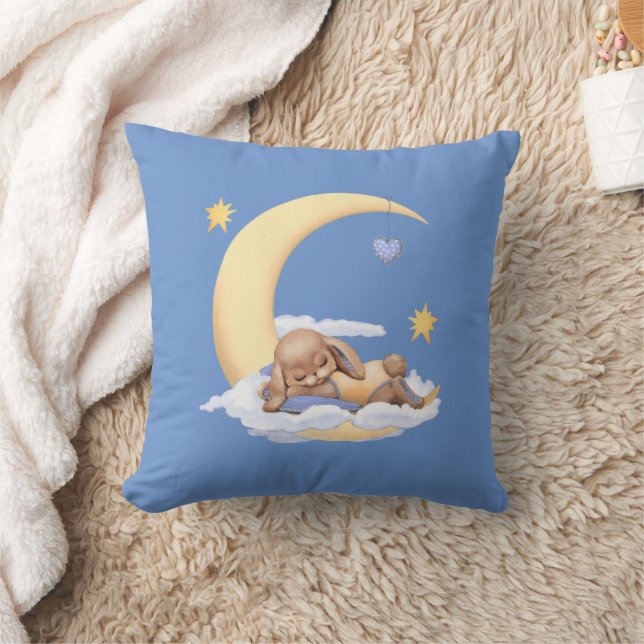 Coussin décoratif avec somptueux lapin moelleux (Couverture)