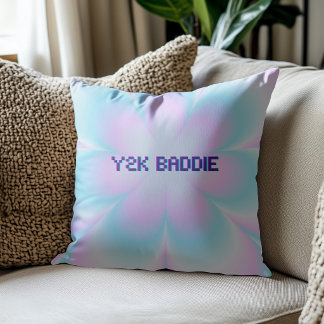 Coussin décoratif Baddie Rose et Bleu Y2K