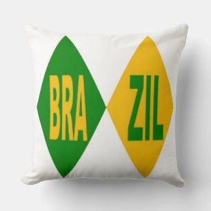 Coussin décoratif blanc garnd modèle BRAZIL