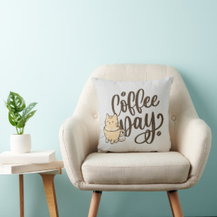 Coussin décoratif Café Chat Mignon -