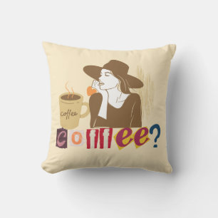 Coussin décoratif Chic amateur de café Rétro