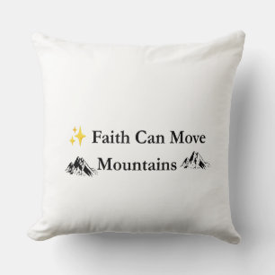 Coussin décoratif chrétien La Foi Peut Déplacer De
