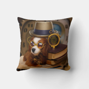 Coussin décoratif Cocker spaniel steampunk avec de