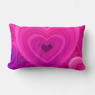 Coussin décoratif Cœur Abstrait Rose Vibrant – Mod