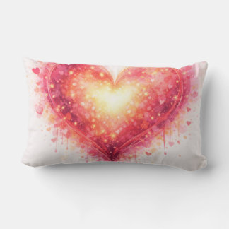 Coussin décoratif cœur lumineux artistique