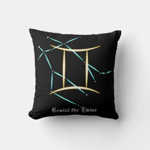 Coussin décoratif Constellation du zodiaque Gémeau