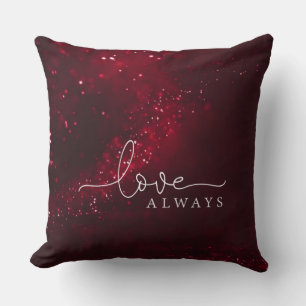 Coussin décoratif couple Paillettes Rouges