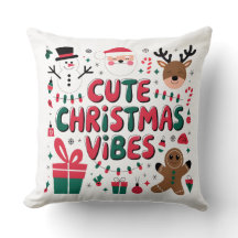 Coussin décoratif "Cute Christmas Vibes" (ambiance