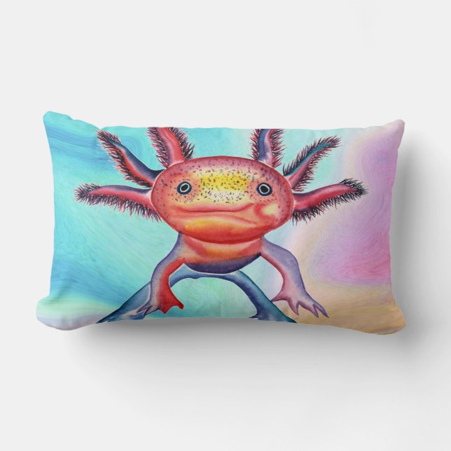 Coussin décoratif d'Axolotl effronté (Recto)