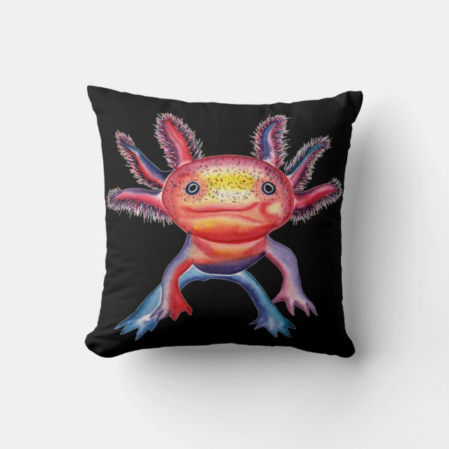 Coussin décoratif d'Axolotl effronté (Recto)
