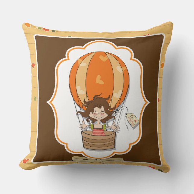 Coussin décoratif de ballons volants (Recto)