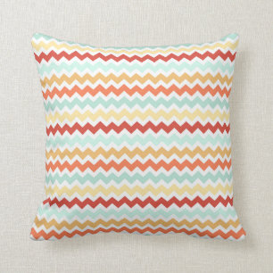 Coussin décoratif de Chevron de rétros couleurs