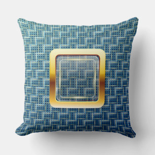 Coussin décoratif de fenêtre dorée