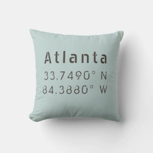 Coussin décoratif de longitude et latitude d'Atlan
