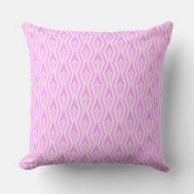 Coussin décoratif Diamonds & Arrows rose et blanc