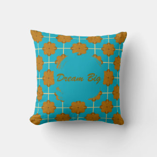 Coussin décoratif en carreau floral Retro Terra Bl
