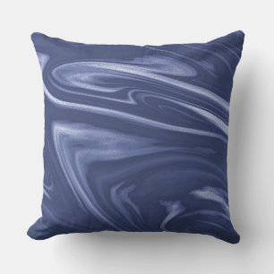 Coussin décoratif en marbre bleu marine