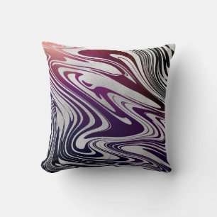 Coussin décoratif en marbre multicolore