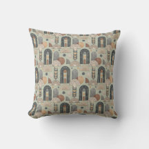 Coussin décoratif en vert sauge moderne boho avec