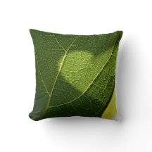 Coussin décoratif Feuille ensoleillée au cœur