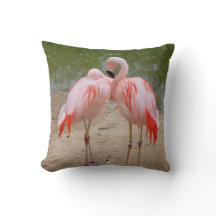 coussin décoratif flamant rose