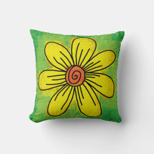 COUSSIN DÉCORATIF FLEUR DE MARGUERITE