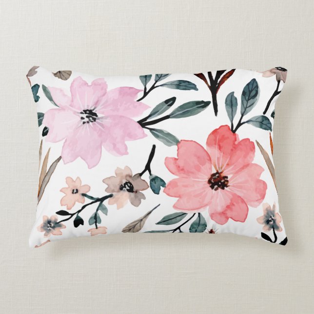  Coussin décoratif fleur mignonne rose (Devant)