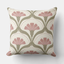 Coussin décoratif Fleurs Sage & Rose