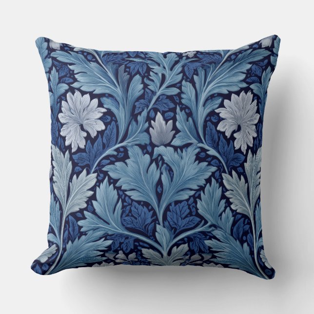 Coussin décoratif floral aux motifs de feuilles de (Recto)